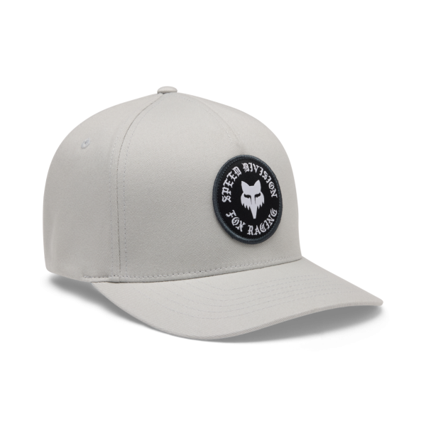 Fox Racing Badge Flexfit Hat, light grey