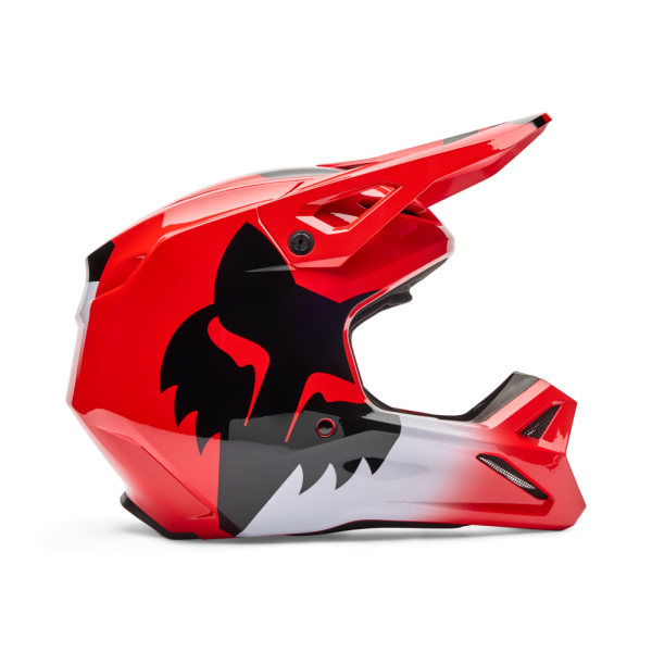 Fox Racing V1 Shield Helmet, fluorescent red, L